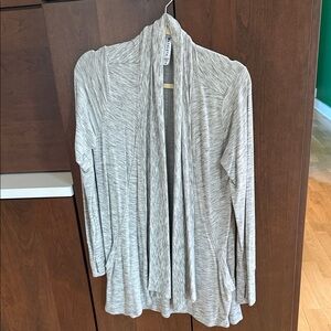 Athleta Heather Gray Open Front Cardigan